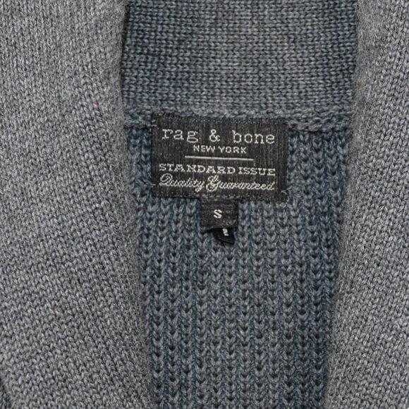 Rag & Bone NY Standard Issue Avery Shawl Collar Cardigan in grey size Small - Picture 2 of 7